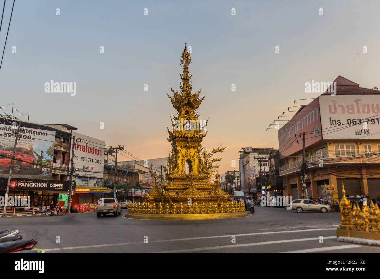 Clock tower in city chiang hi-res stock photography and images - Alamy