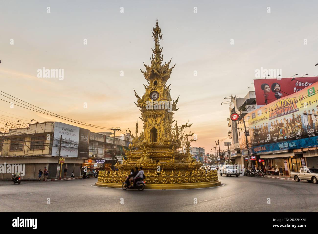 Clock tower in city chiang hi-res stock photography and images - Alamy