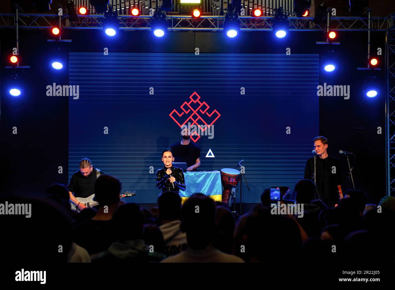 The Ukrainian band GO A played performs for Ukrainian students during ...