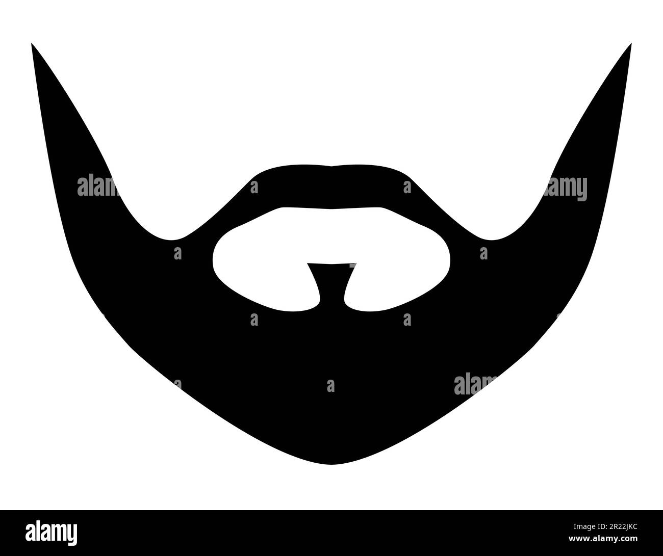 Corporate Beard style men illustration Facial hair mustache. Vector black male Fashion template flat barber collection set. Stylish hairstyle isolated outline on white background. Stock Vector