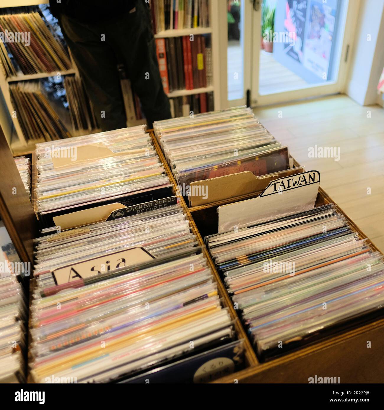 White Rabbit Records, an independent record store selling indie and alternative music on vinyl and cd located in the Da'an District, Taipei, Taiwan. Stock Photo