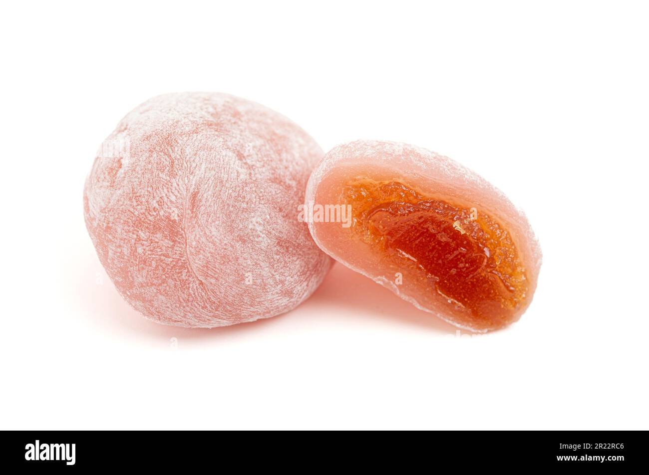 Passion Fruit Boba Mochi Isolated on a White Background Stock Photo Alamy