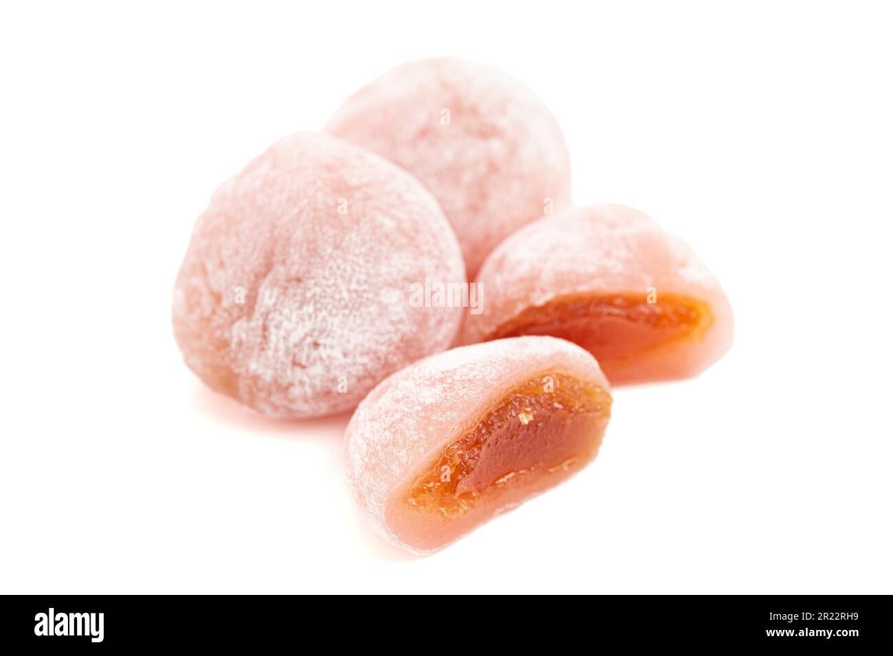 Passion Fruit Boba Mochi Isolated on a White Background Stock Photo Alamy