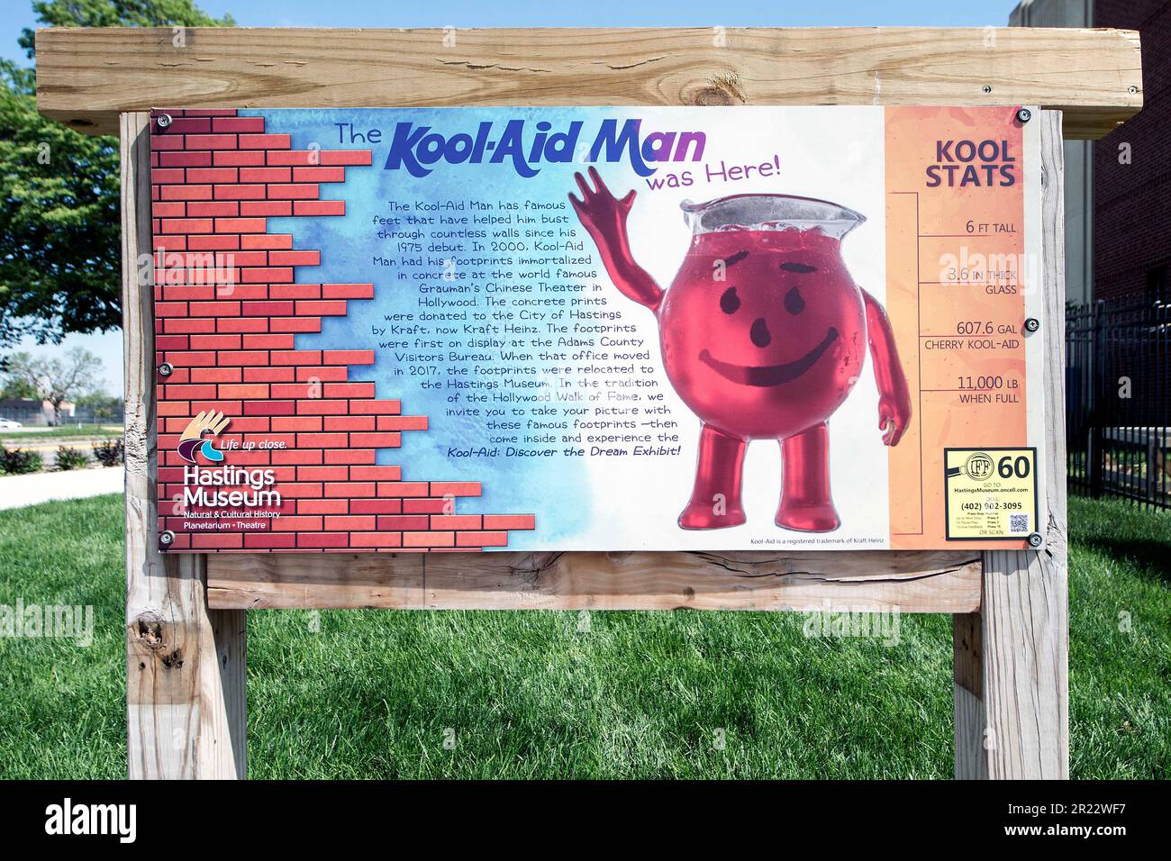 Hastings, Nebraska, USA. 16th May, 2023. The Hastings Museum of Natural and Cultural History celebrates Kool-Aid, which was invented in their town in 1927 by local resident, Edwin E. Perkins, with a permanent exhibit called ''Kool-Aid: Discover the Dream.(Credit Image: © Brian Cahn/ZUMA Press Wire) EDITORIAL USAGE ONLY! Not for Commercial USAGE! Stock Photo