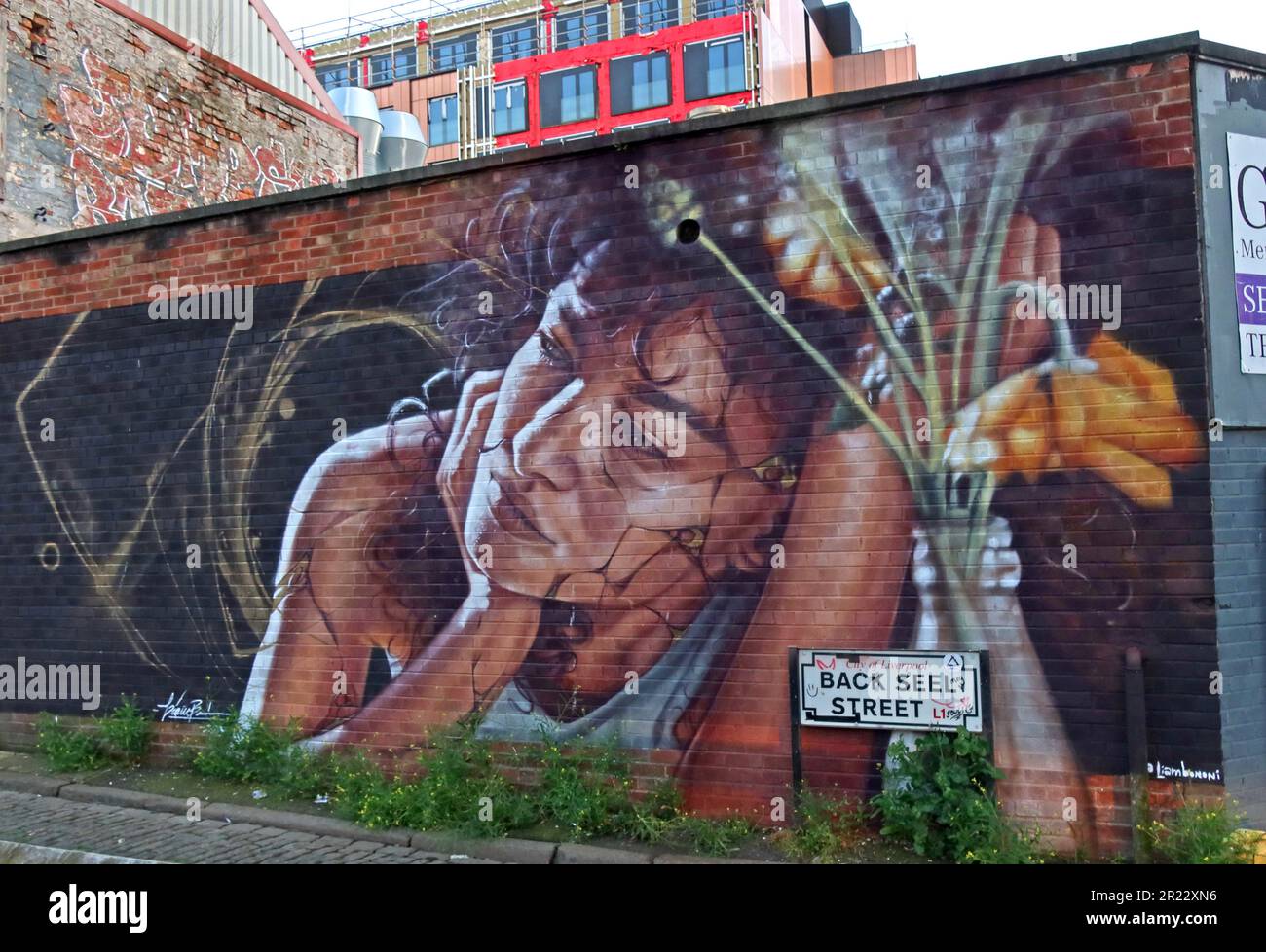 Back Seel Street mural , 47 Seel St, Liverpool , Merseyside, England, UK, L1 4AZ - Liam Bononi Stock Photo
