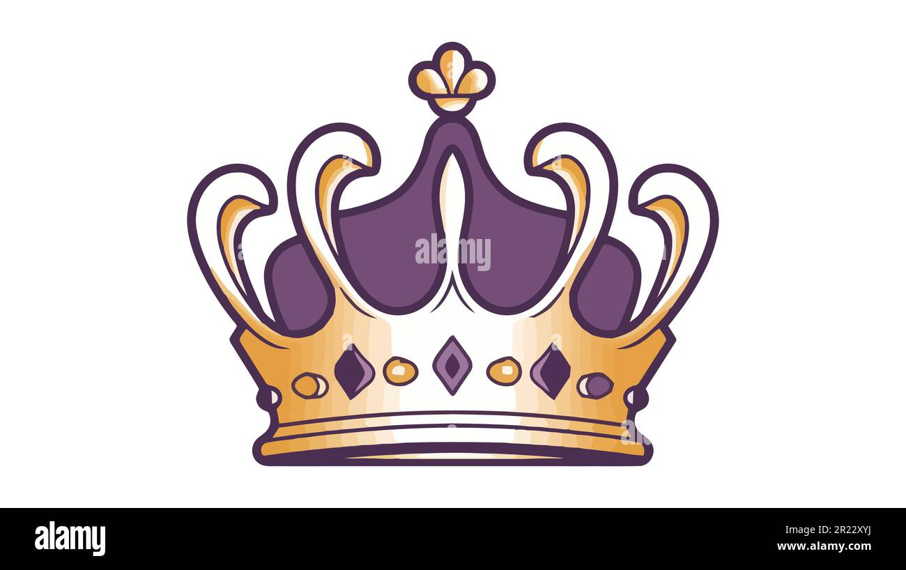 Crown Icon in trendy flat style isolated on white background. Vector ...