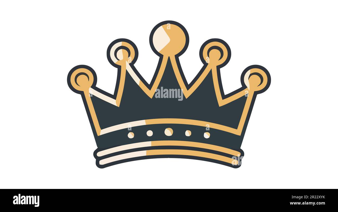 Crown Icon in trendy flat style isolated on white background. Vector ...