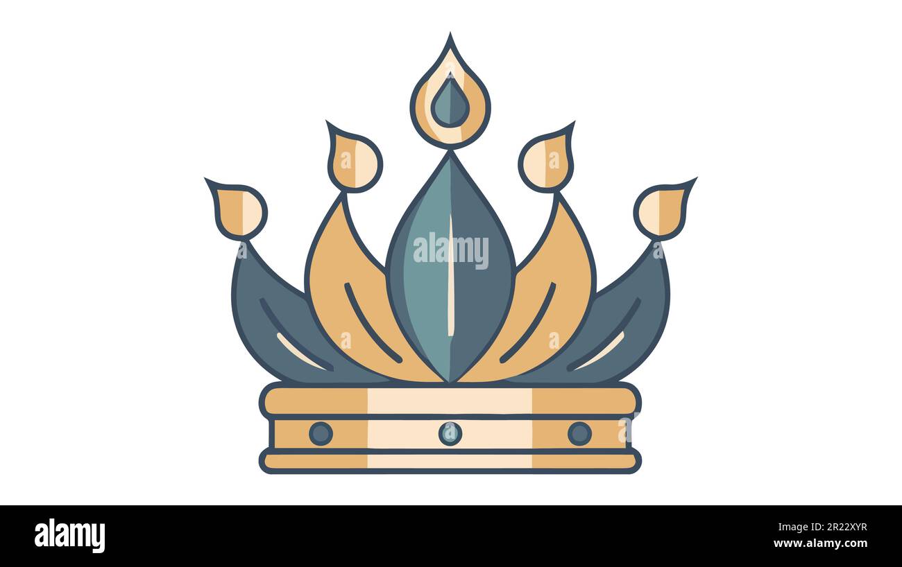 Crown Icon in trendy flat style isolated on white background. Vector ...