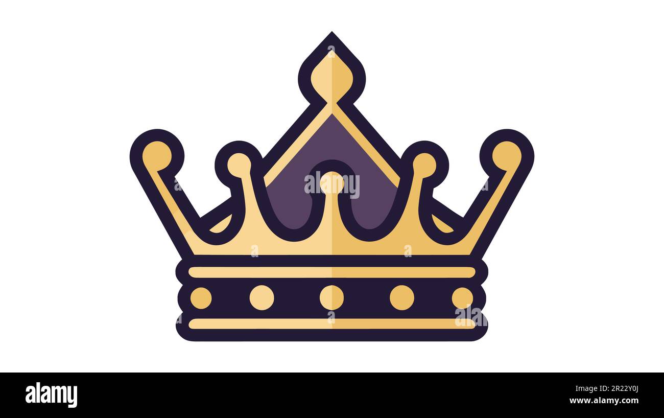 Crown Icon in trendy flat style isolated on white background. Vector ...
