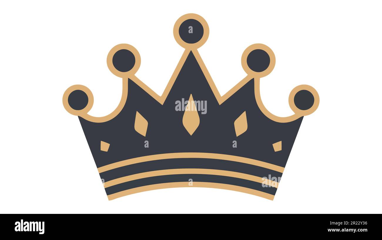 Crown Icon in trendy flat style isolated on white background. Vector ...