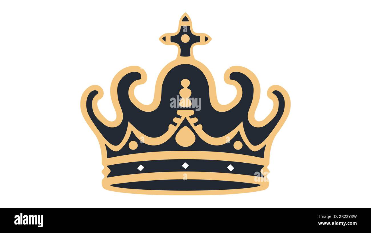 Crown Icon in trendy flat style isolated on white background. Vector ...