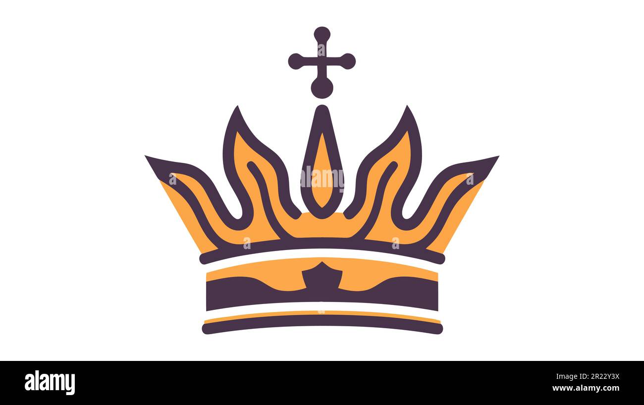 Crown Icon in trendy flat style isolated on white background. Vector ...