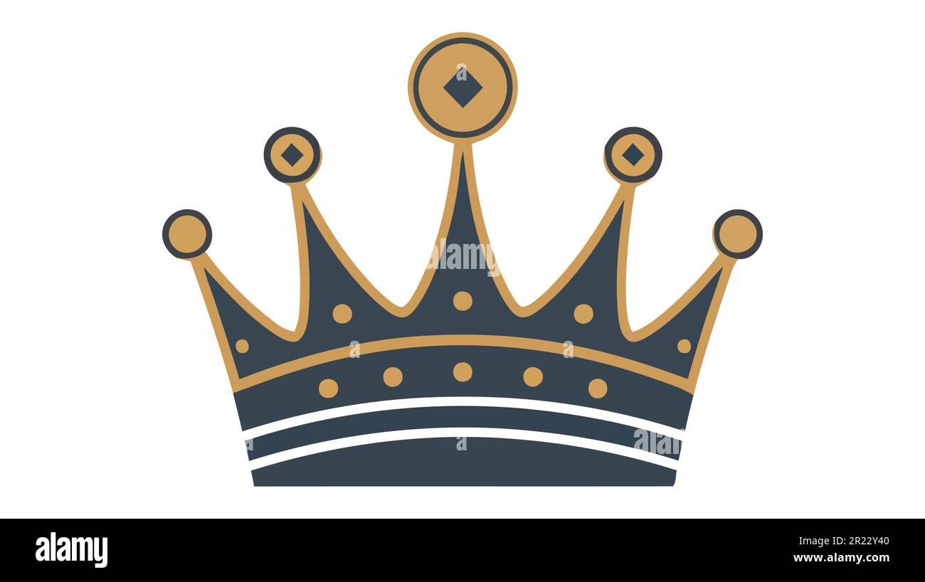 Crown Icon in trendy flat style isolated on white background. Vector ...