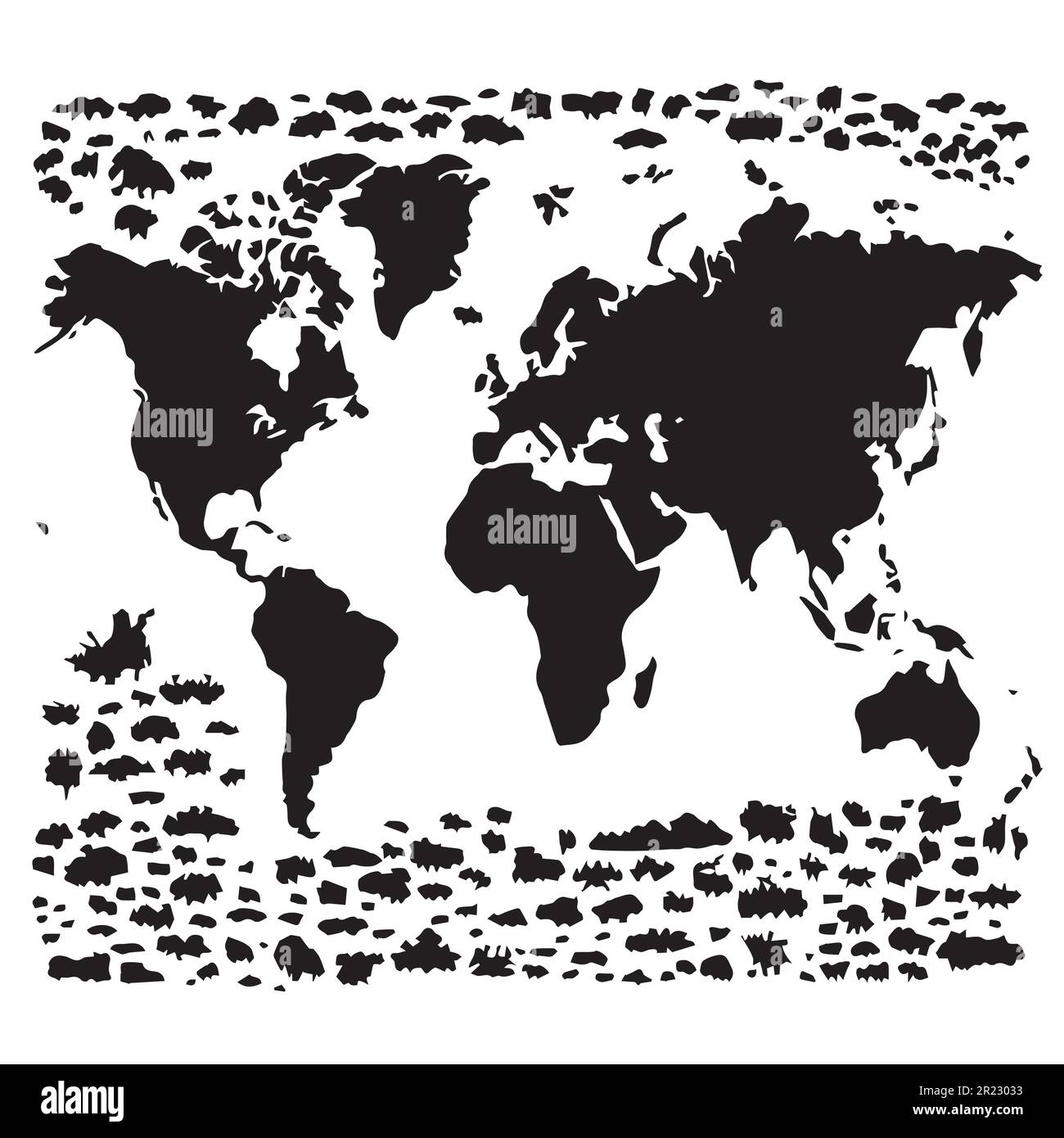 A map of the world with a map vector illustration Stock Vector Image