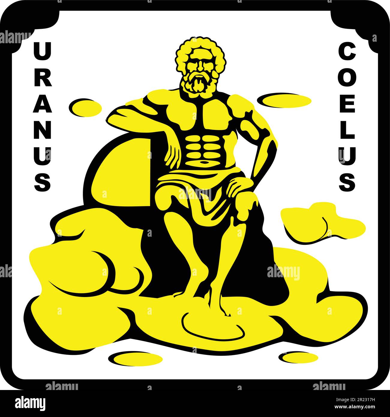 Uranus Coelus Deity of Greek and Rome Stock Vector