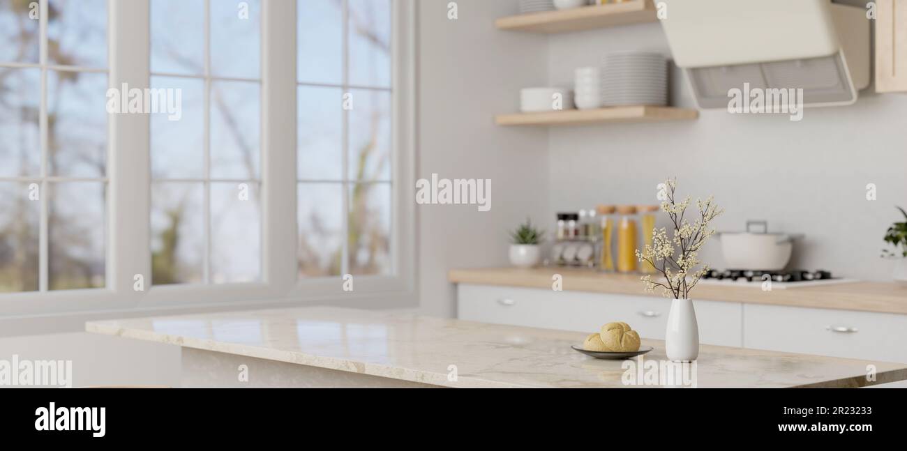 Copy space for montage your product display on a beautiful white marble ...