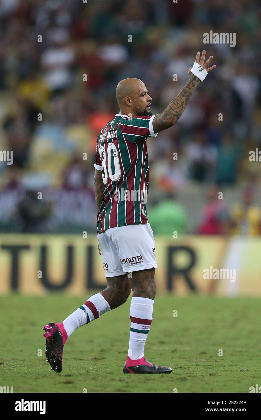 Rio De Janeiro, Brazil. 16th May, 2023. Maracana Stadium Felipe Melo of Fluminense, leaves the field after being sent off for fouling Gabriel Barbosa of Flamengo, during the match between Fluminense and Flamengo, for the round of 16 of the Copa do Brasil 2023, at Estadio do Maracana, this Tuesday 16. 30761 (Daniel Castelo Branco/SPP) Credit: SPP Sport Press Photo. /Alamy Live News Stock Photo