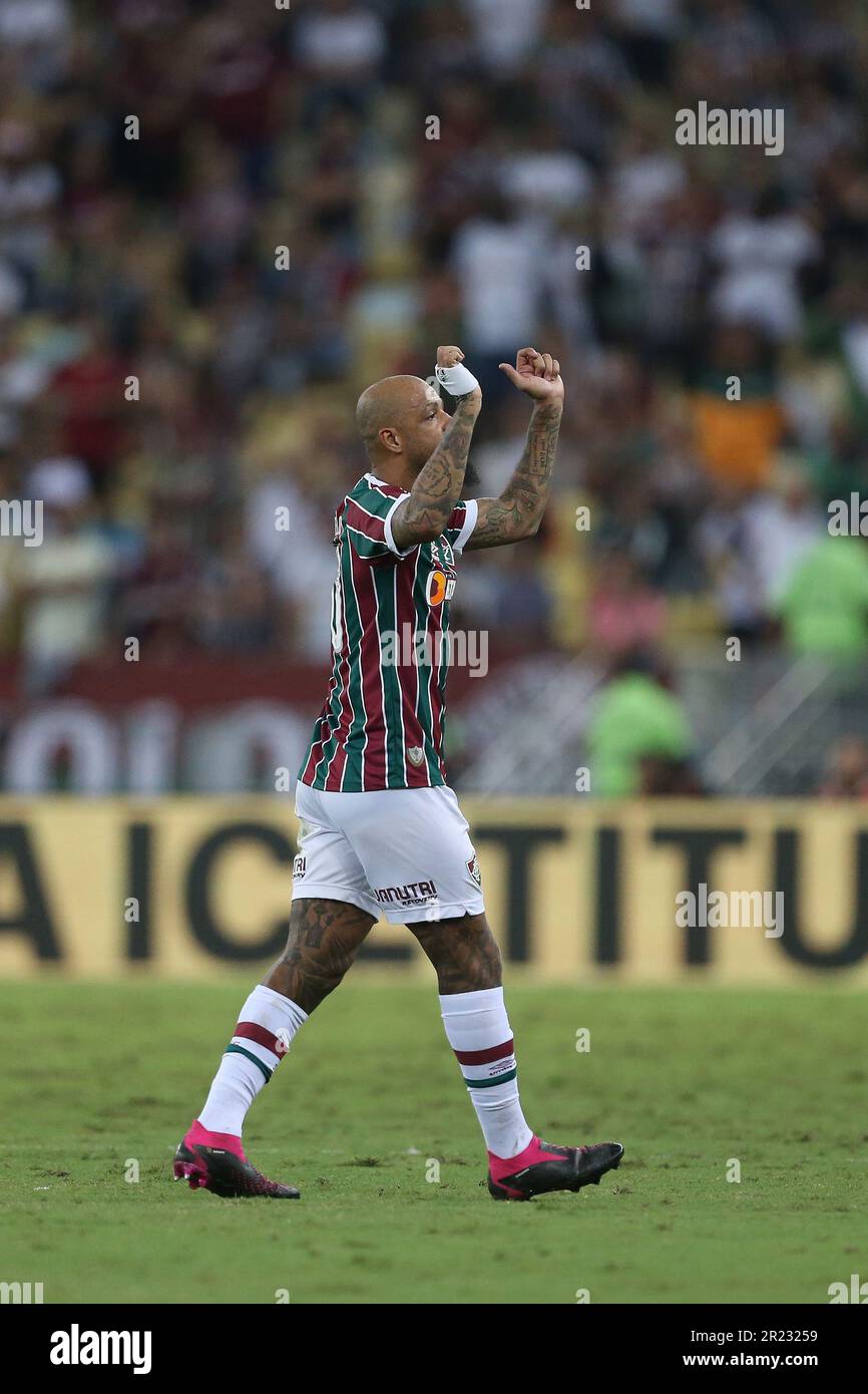 Rio De Janeiro, Brazil. 16th May, 2023. Maracana Stadium Felipe Melo of Fluminense, leaves the field after being sent off for fouling Gabriel Barbosa of Flamengo, during the match between Fluminense and Flamengo, for the round of 16 of the Copa do Brasil 2023, at Estadio do Maracana, this Tuesday 16. 30761 (Daniel Castelo Branco/SPP) Credit: SPP Sport Press Photo. /Alamy Live News Stock Photo