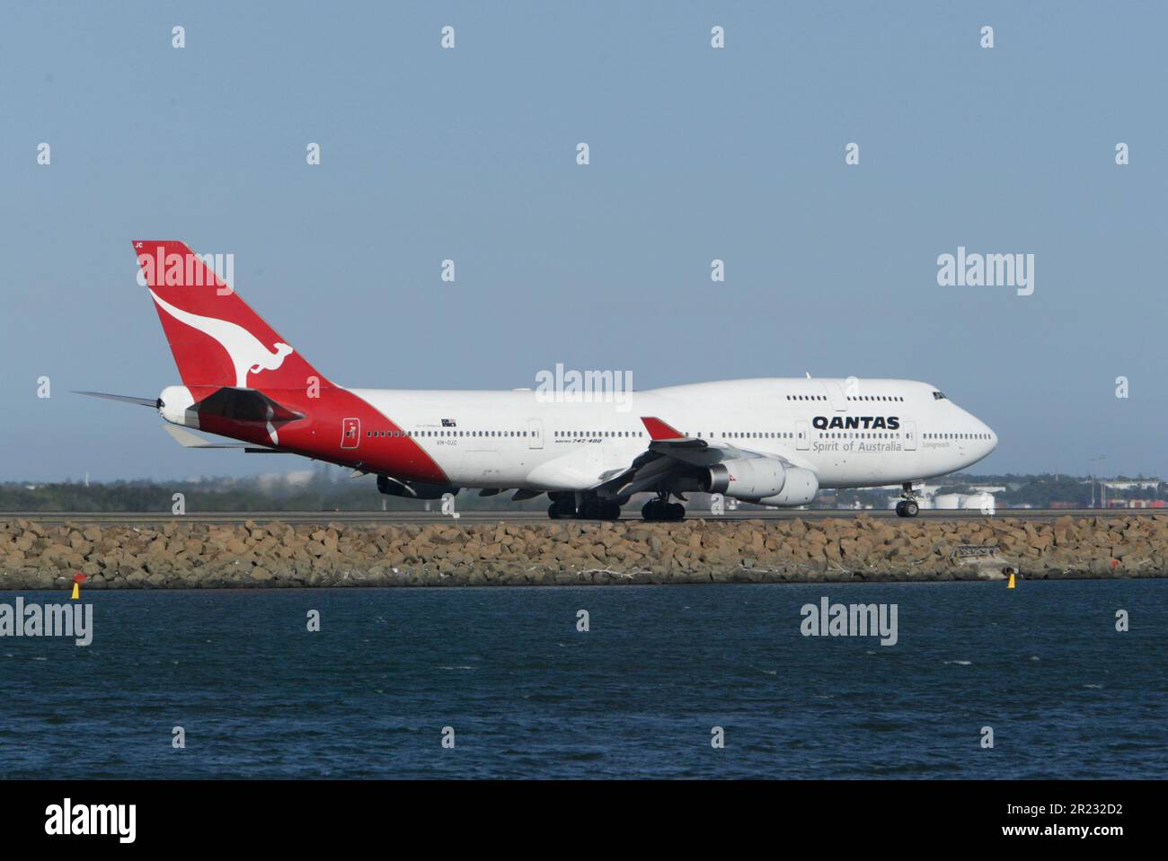 Aircraft and aircraft movements at Sydney (Kingsford Smith) Airport on Botany Bay in Sydney, Australia. Stock Photo