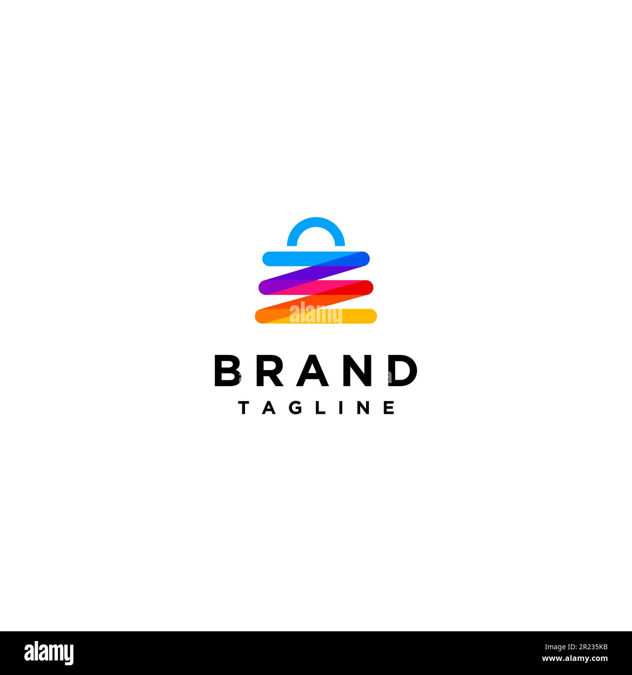 Colorful Zigzag Lines Make Up Shopping Bags Stock Vector Image & Art ...
