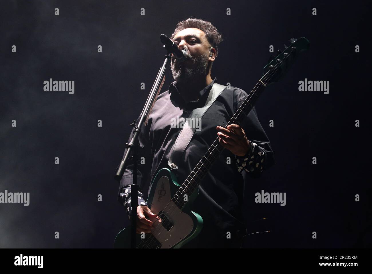 May 12, 2023, Mexico City, Mexico: Paco Ayala member of Mexican band Molotov performs on stage as part of their ‘EstallaMolotov’ tour at Foro Sol. on May 12, 2023 in Mexico City, Mexico. (Photo by Ismael Rosas/ Eyepix Group) Stock Photo