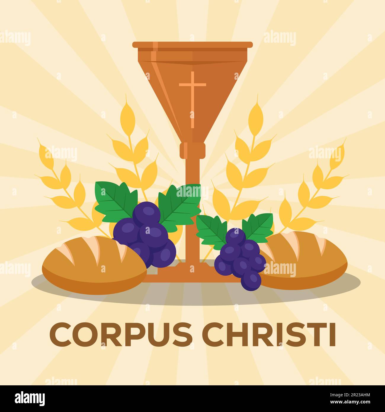 vector design corpus christi illustration in flat style Stock Vector