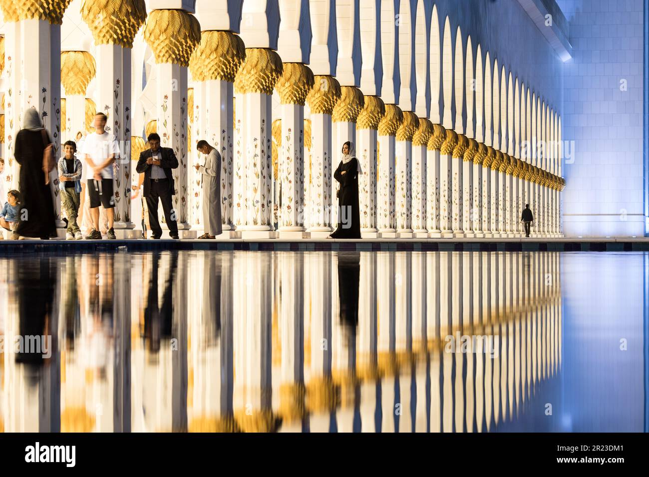 Travel photos of the Shiekh Zayed Grand Mosque in Abu Dhabi Stock Photo