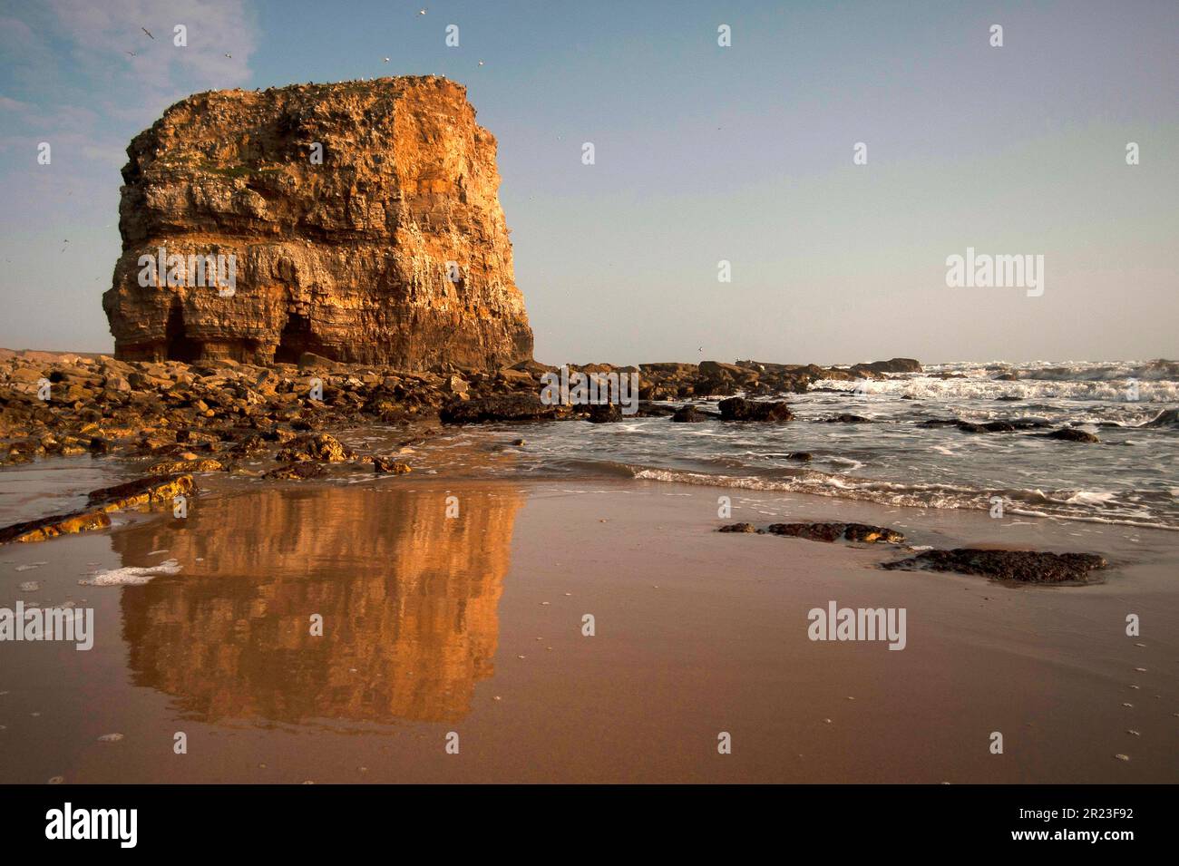 Marsden Red Rocks Marsden Rock at sunrise Stock Photo - Alamy