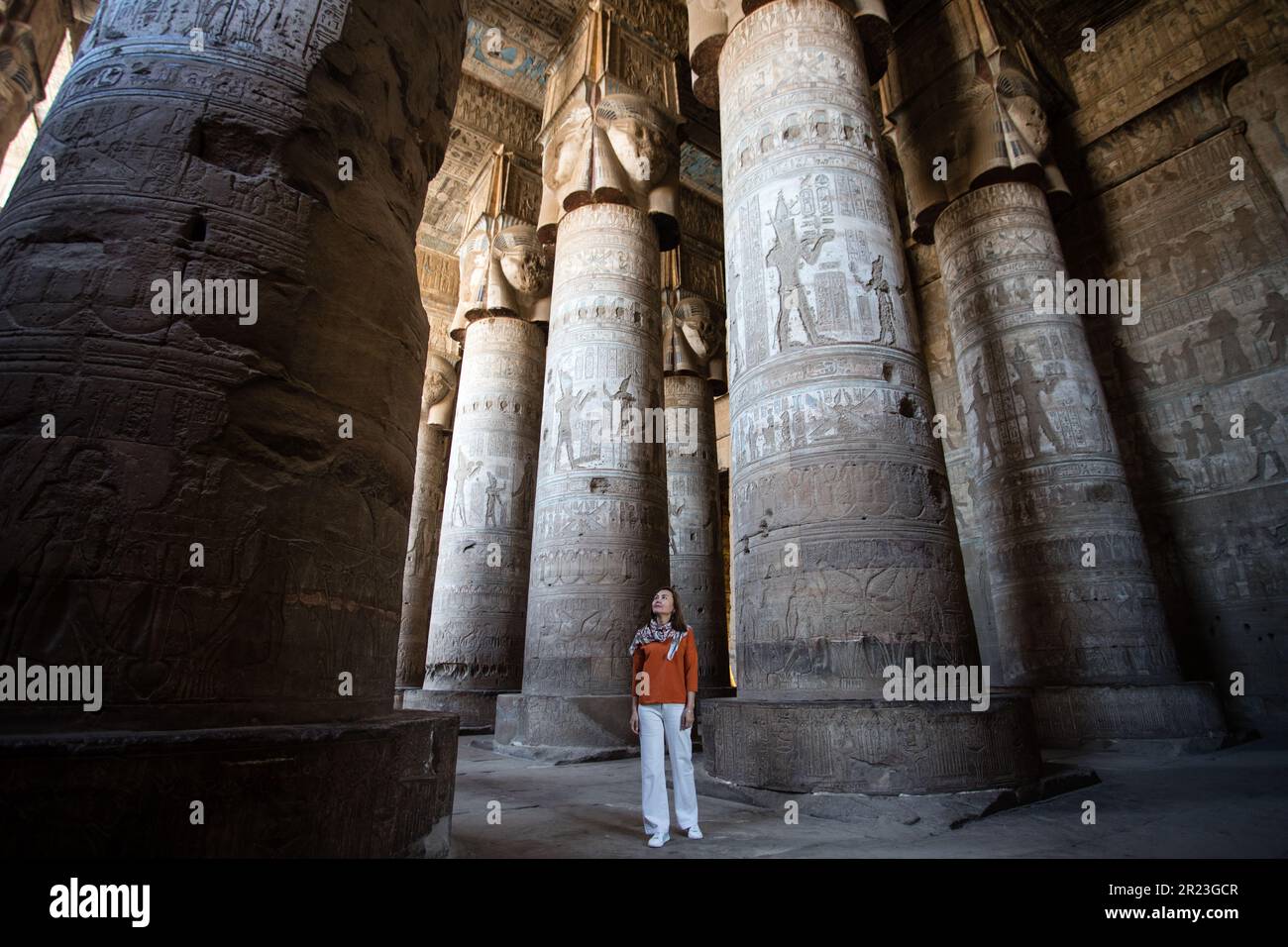 Dendera Temple in Egypt Stock Photo