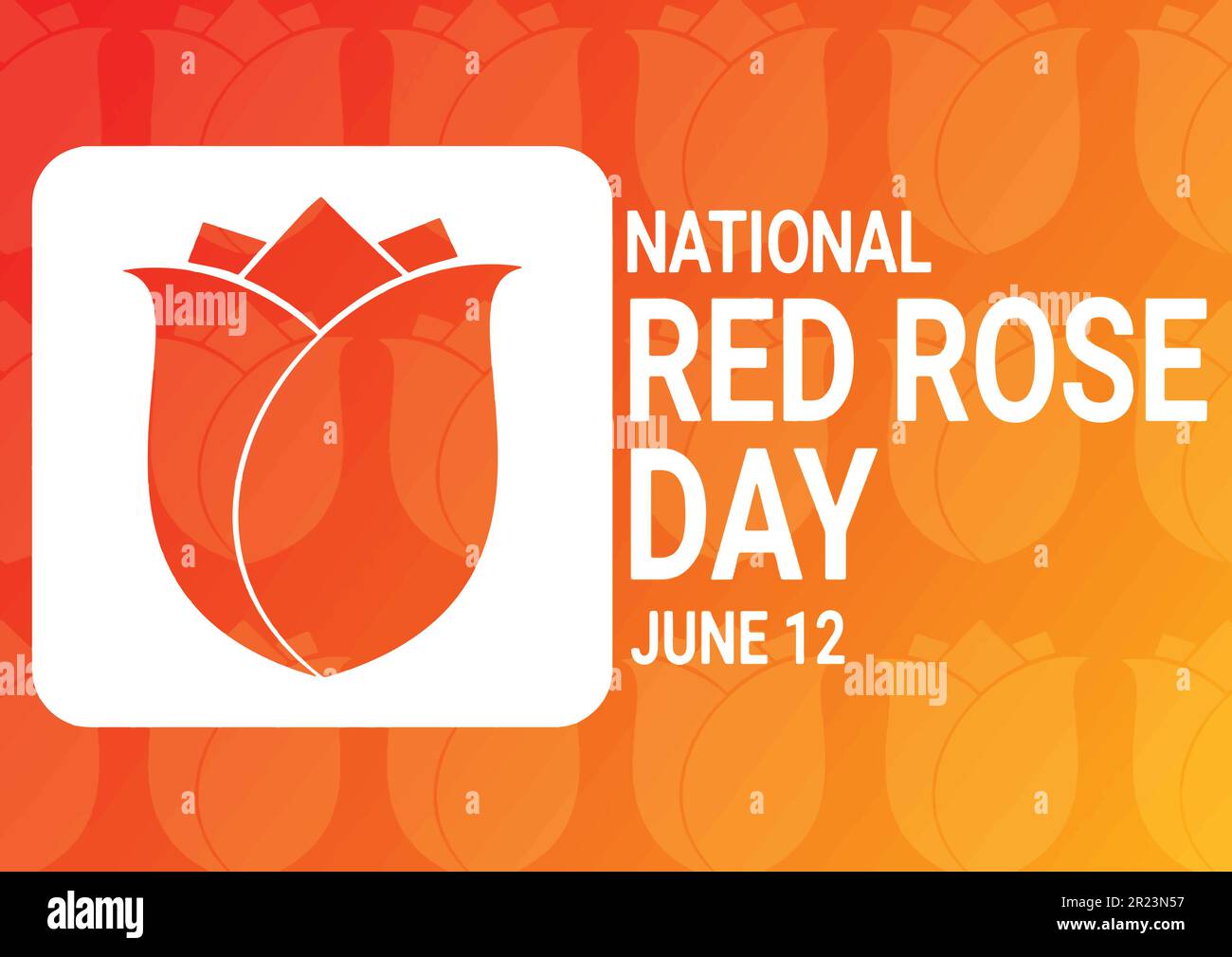 National Red Rose Day. June 12. Holiday concept. Template for