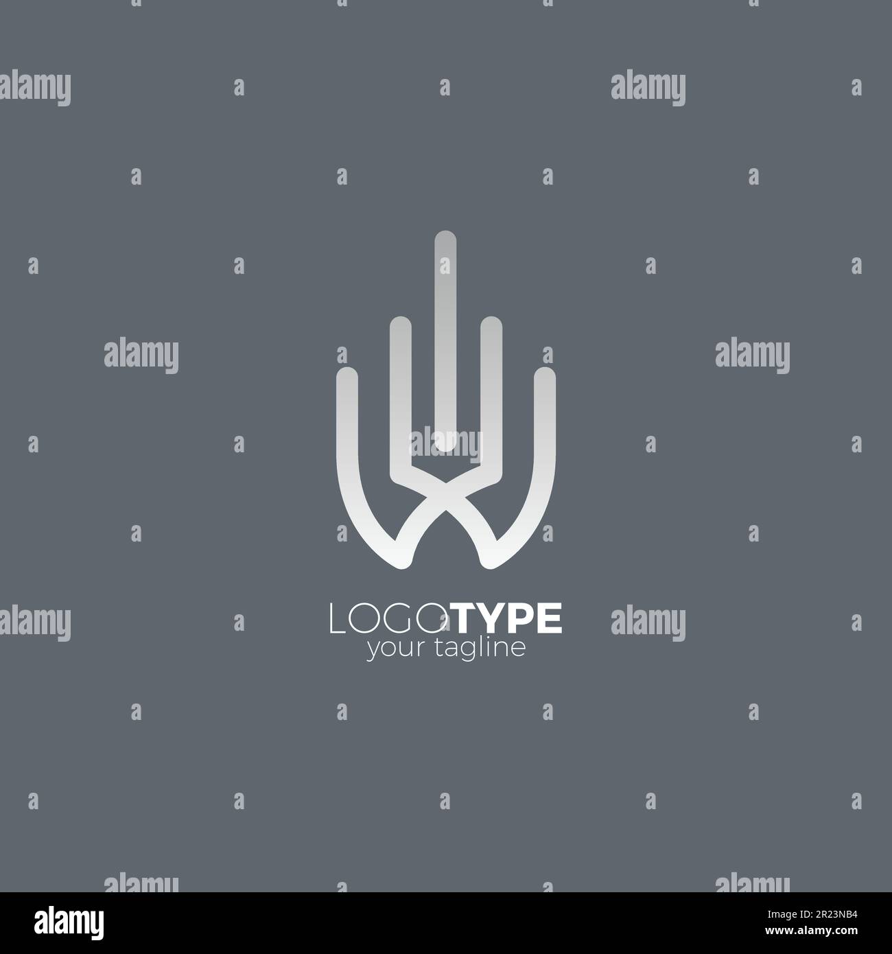 Letter W Logo Design. W Line Icon Stock Vector