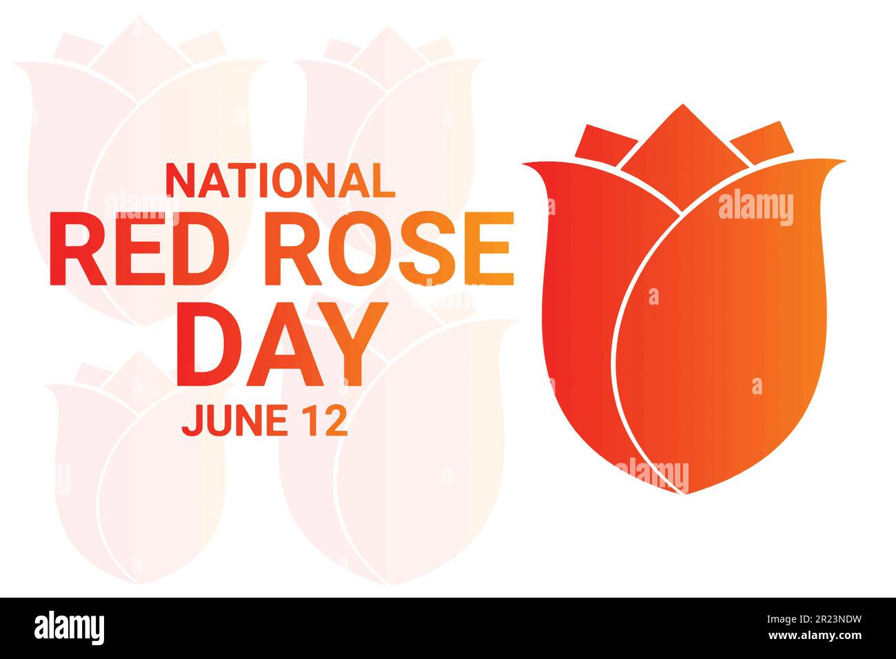 National Red Rose Day. June 12. Holiday concept. Template for