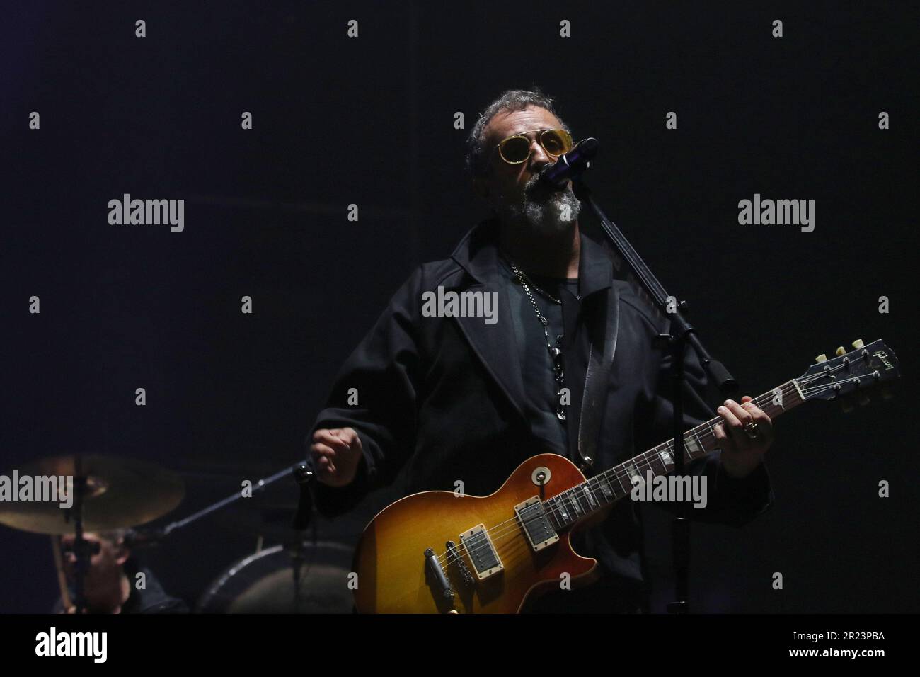 Mexico City, Mexico. 12th May, 2023. May 12, 2023, Mexico City, Mexico: Ismael 'Tito' Fuentes member of Mexican band Molotov performs on stage as part of their ‘EstallaMolotov' tour at Foro Sol. on May 12, 2023 in Mexico City, Mexico. (Photo by Ismael Rosas/ Eyepix Group) (Photo by Eyepix/NurPhoto) Credit: NurPhoto SRL/Alamy Live News Stock Photo