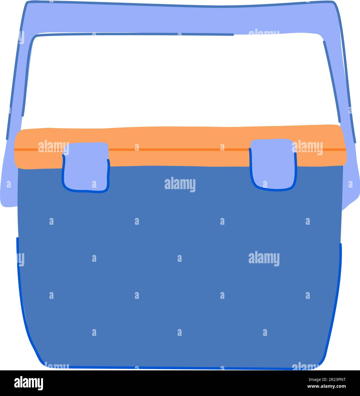 refrigerator cooler box cartoon vector illustration Stock Vector