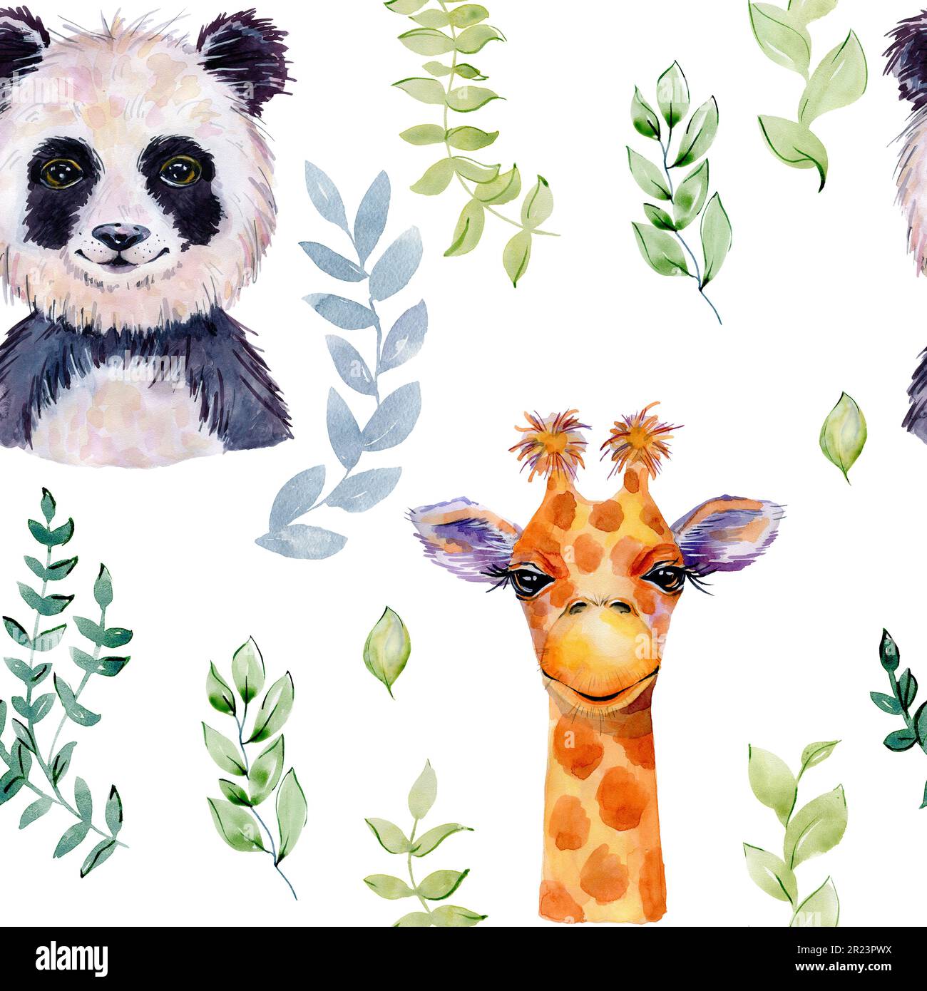 Watercolor seamless pattern Stock Photo - Alamy