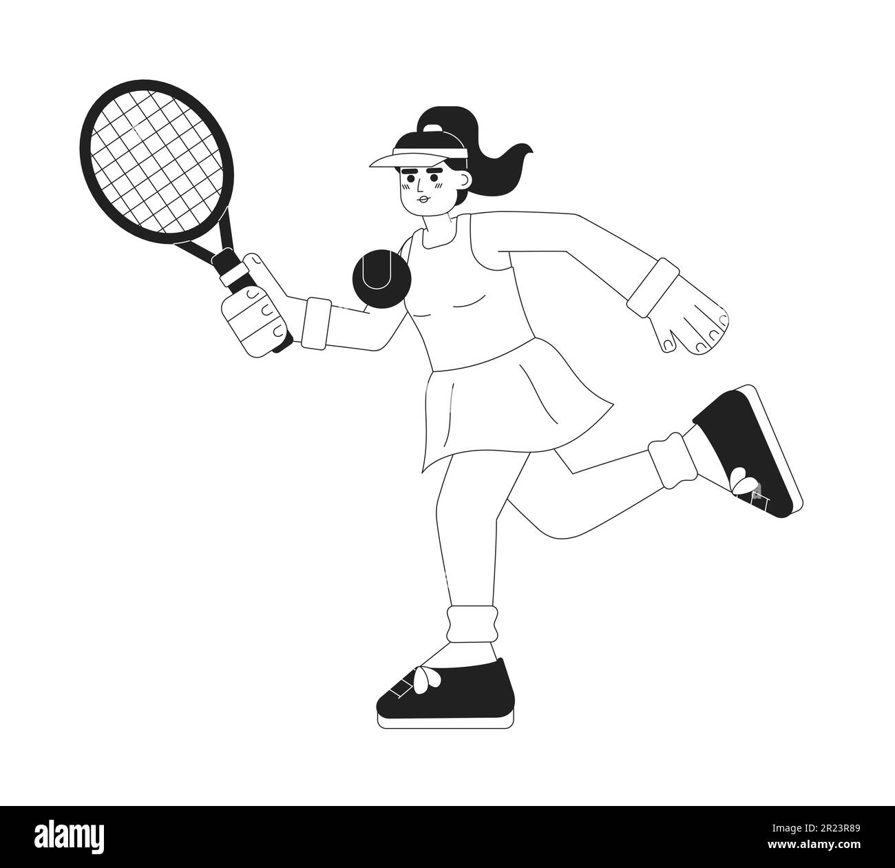 Asian woman tennis Black and White Stock Photos & Images - Alamy