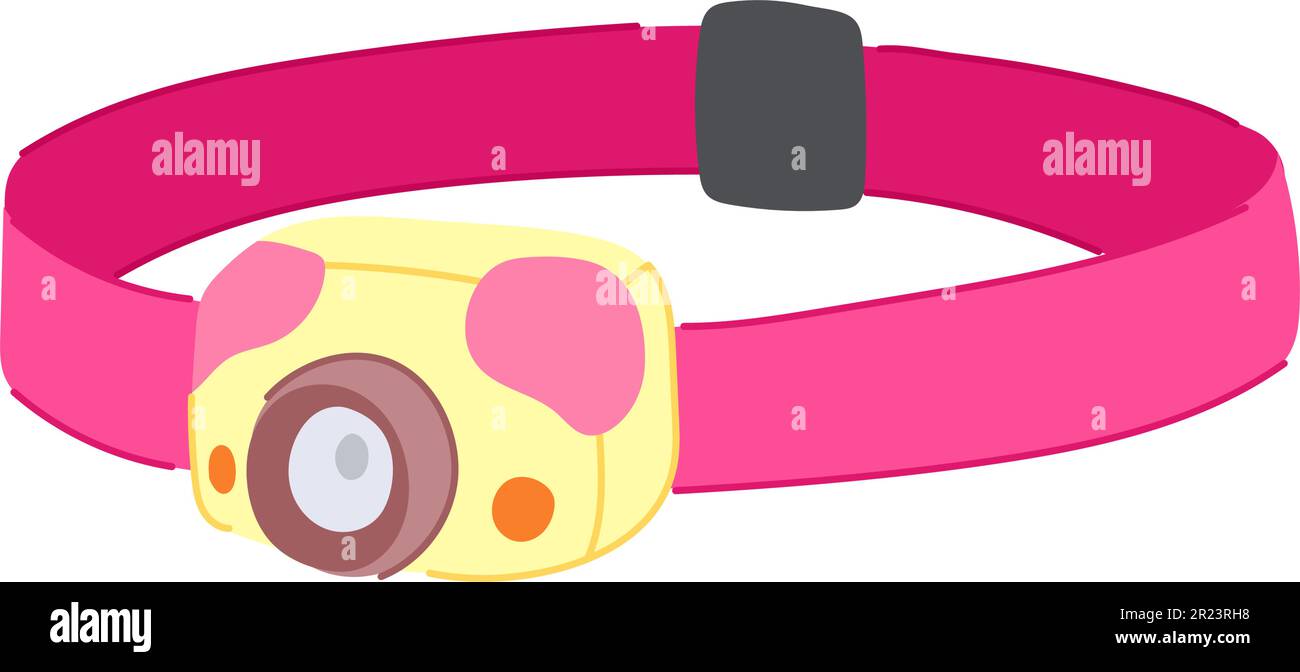 light headlamp flashlight cartoon vector illustration Stock Vector