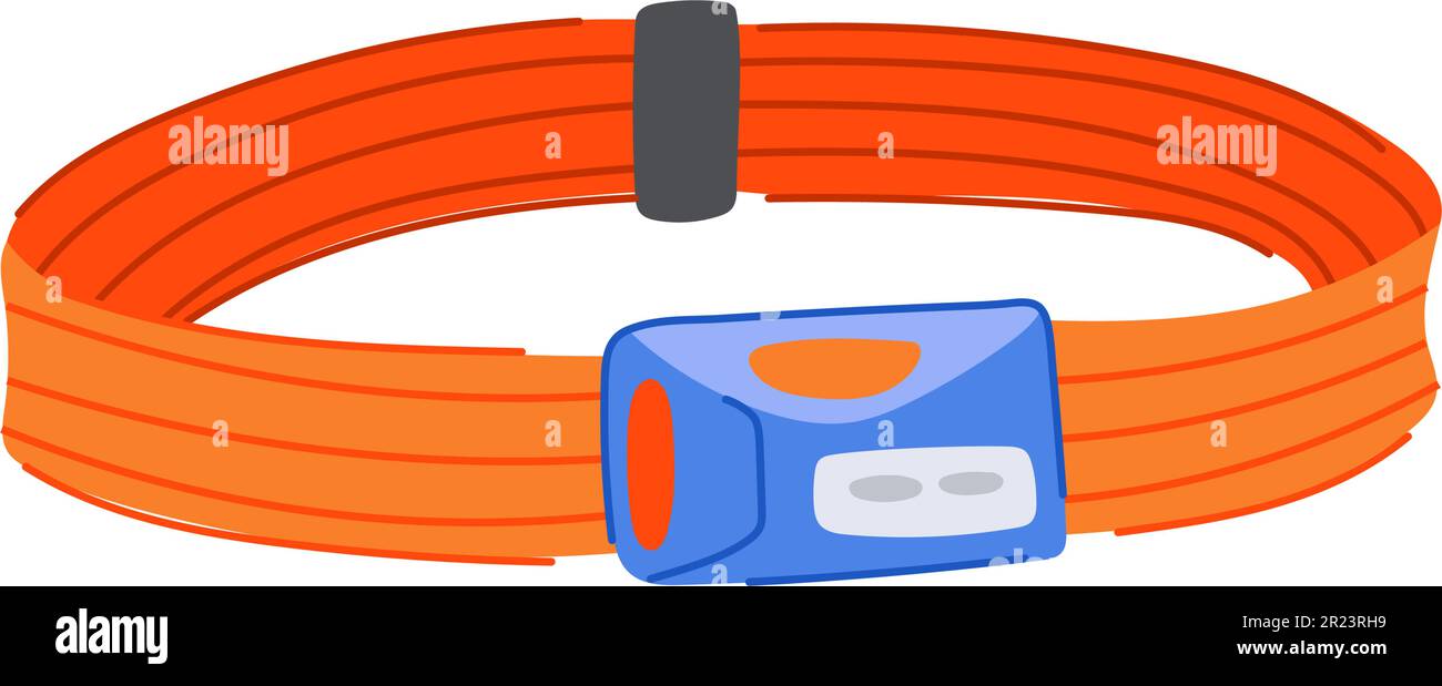 dark headlamp flashlight cartoon vector illustration Stock Vector Image