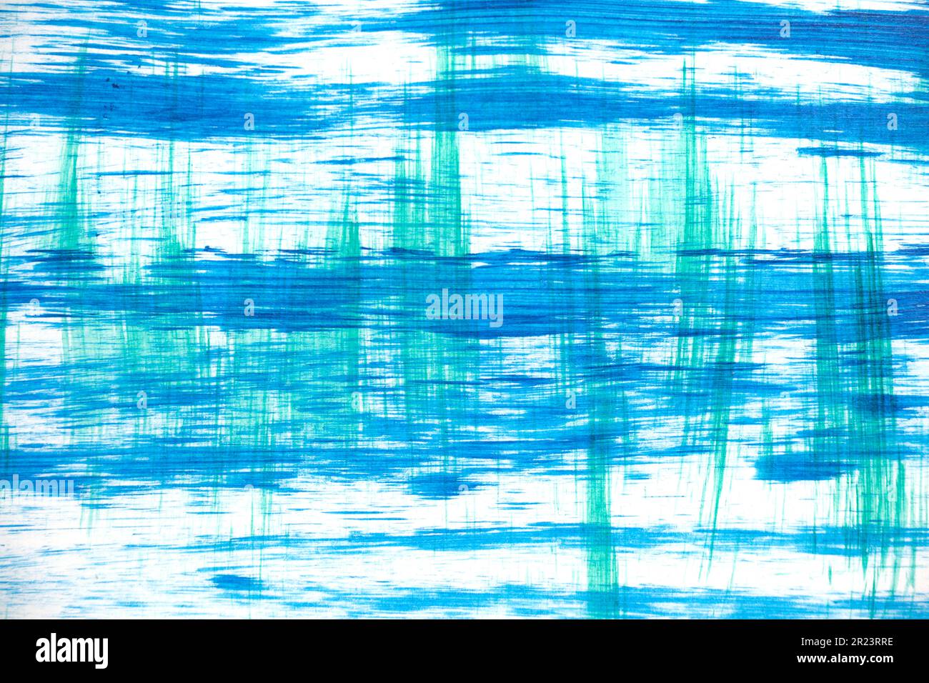 Abstract blue background with green paint white background Stock Photo