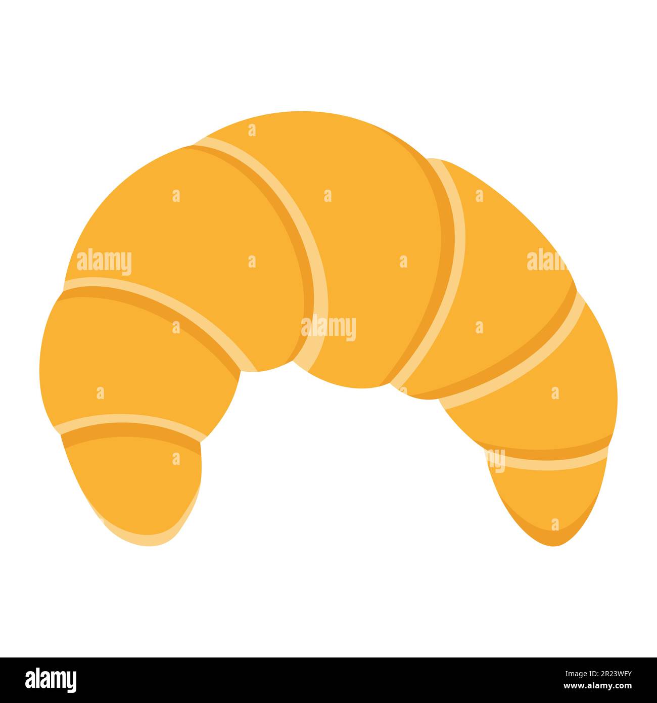 croissant food flat icon vector illustration isolated on white background Stock Vector