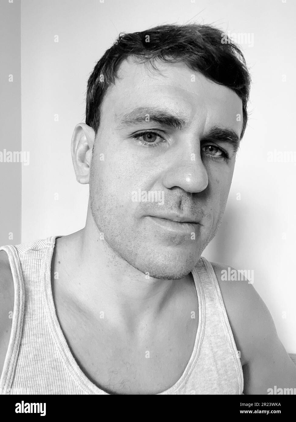 Photo young sleepy man Black and White Stock Photos & Images - Alamy