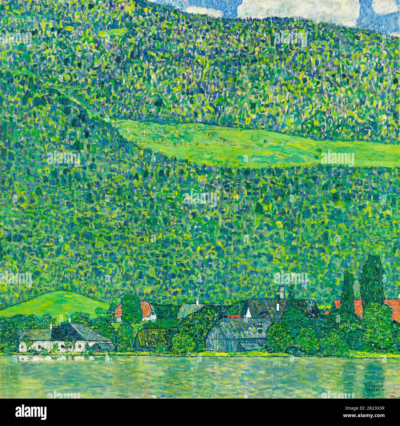 Gustav Klimt, Litzlberg am Attersee, landscape painting 1914-1915 Stock Photo