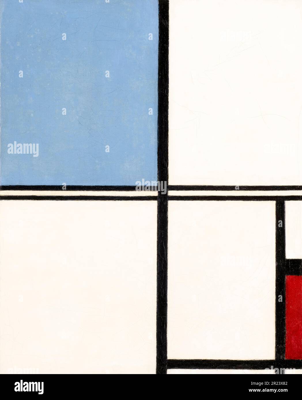 Composition with Blue and Red, abstract painting by Piet Mondrian, 1932 ...