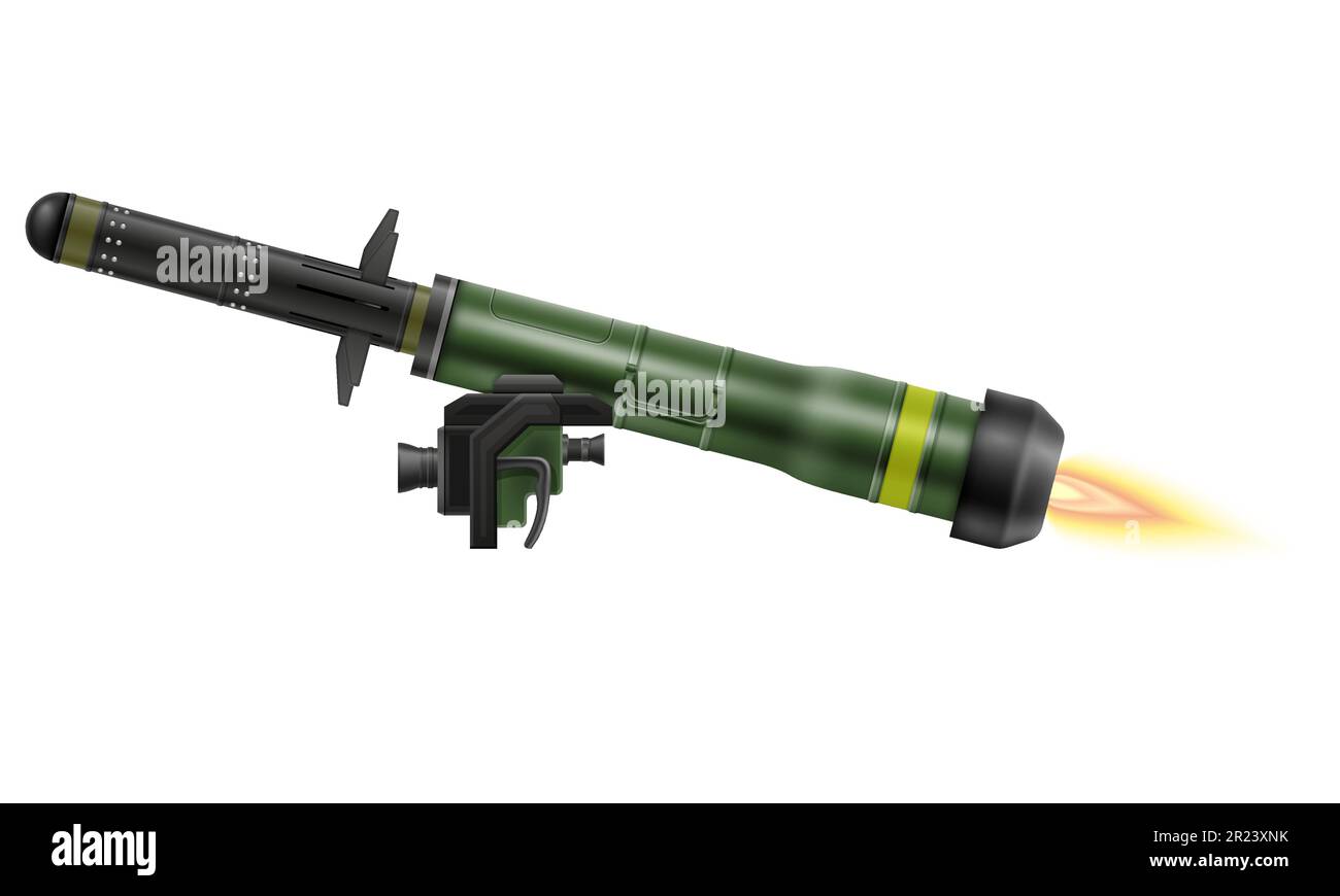 hand portable missile system vector illustration isolated on white background Stock Vector