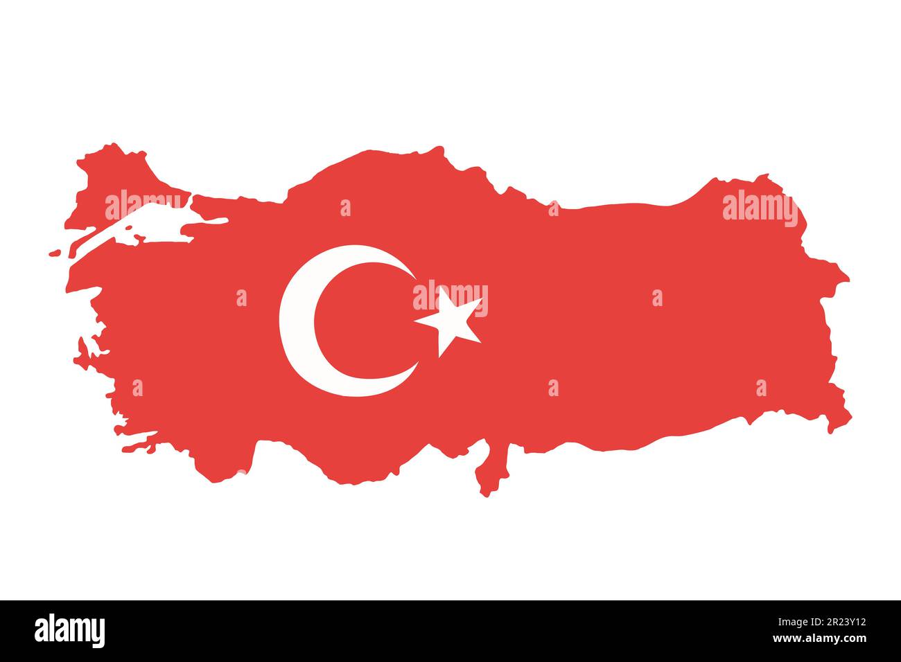 Map of Turkiye. Turkish map vector illustration. Territory of Turkey.  Stock Vector