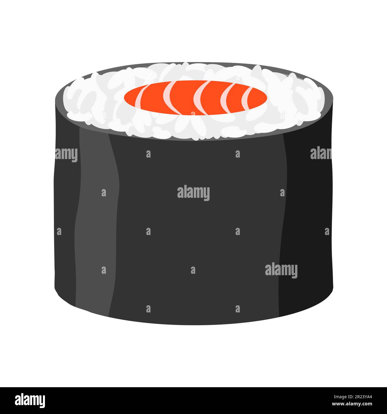 sushi roll asian food flat icon vector illustration isolated on white ...