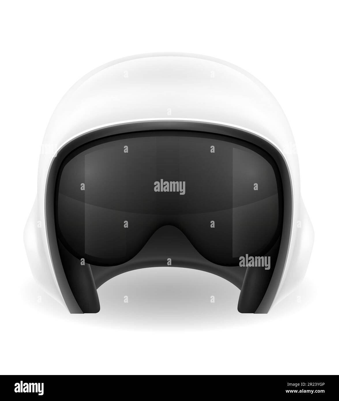modern pilot helmet for a fighter or combat helicopter vector