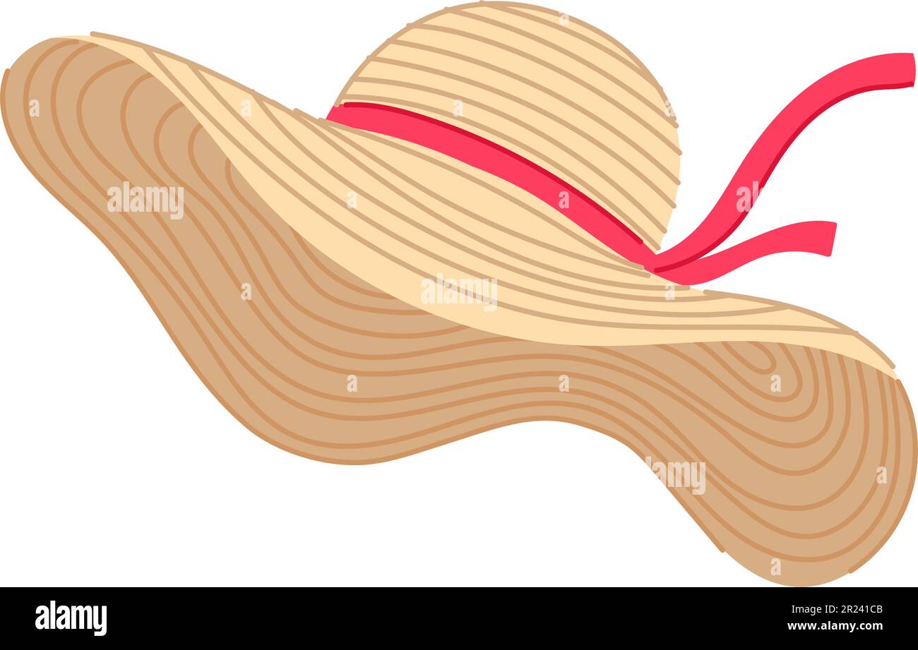 brown straw hat cartoon vector illustration Stock Vector Image & Art