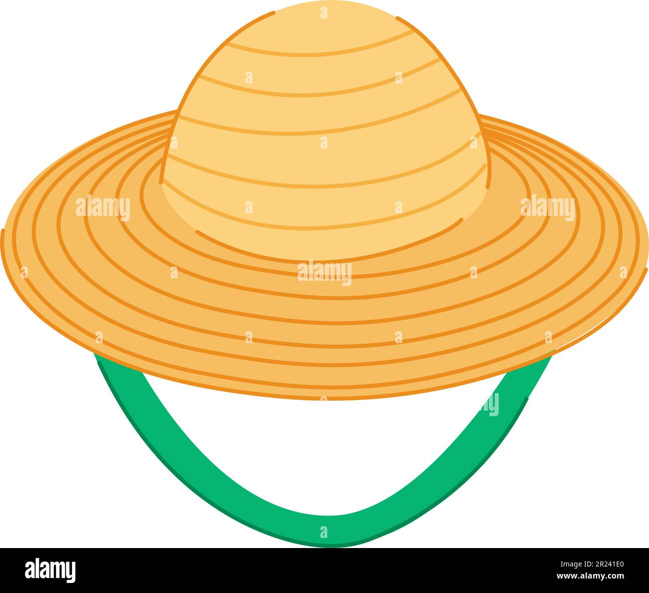 protection straw hat cartoon vector illustration Stock Vector Image