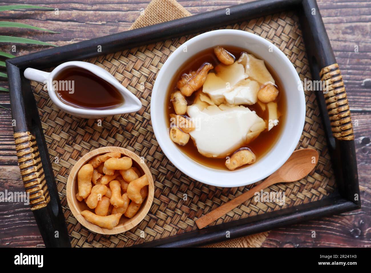Douhua soft tofu pudding (soy bean curd), Asian famous healthy